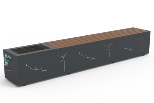 Banco com painel solar & carregador USB